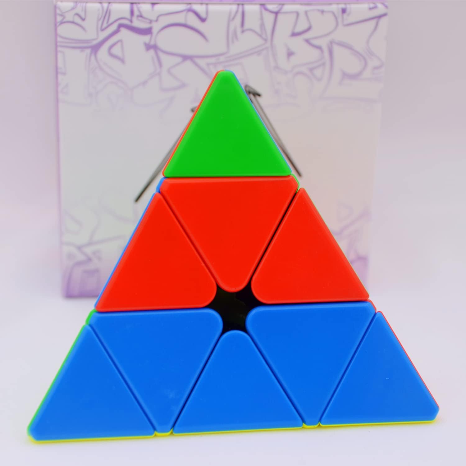 Bukefuno QY MP Pyramid 3x3 Magnetic Speed Puzzle stickerless Cube QY MP Pyraminx M Speed Cube(2021 Version)