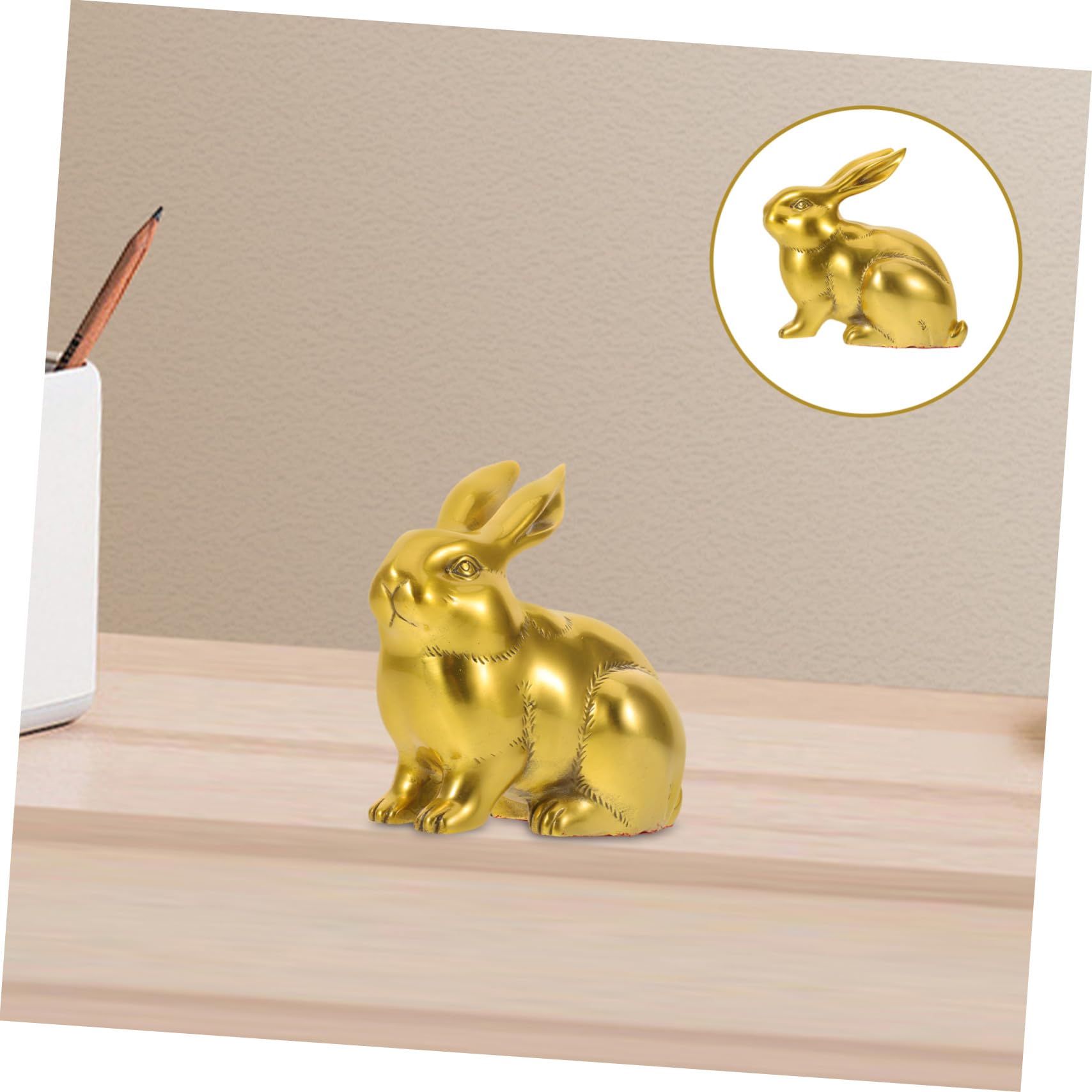 VALICLUD Statuette Laiton Lapin Décoration Lapin Laiton Sculpture Décorative Décorative
