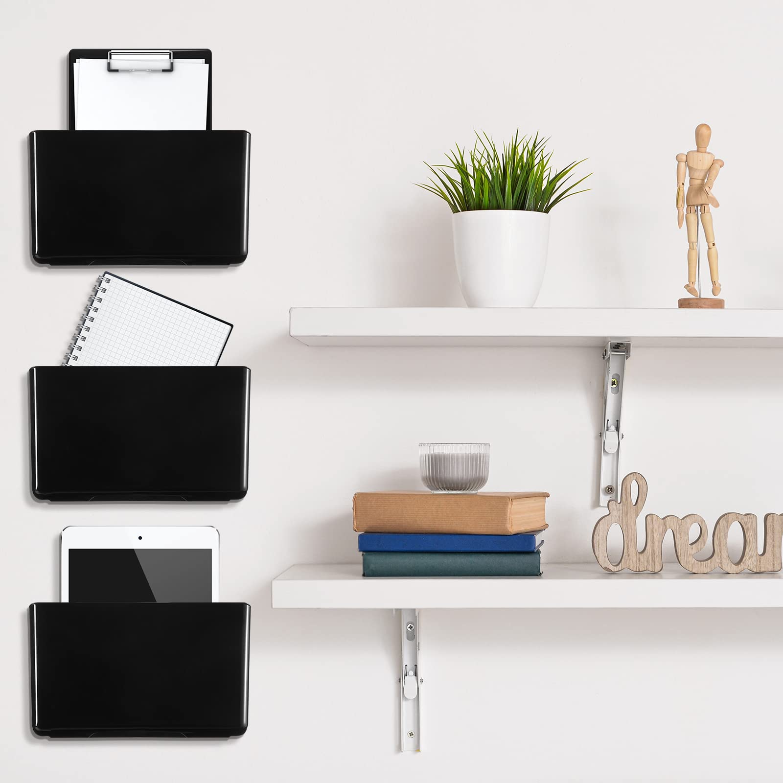Snapklik.com : Colarr 8 Pcs Plastic Wall File Holder Organizer Bulk ...