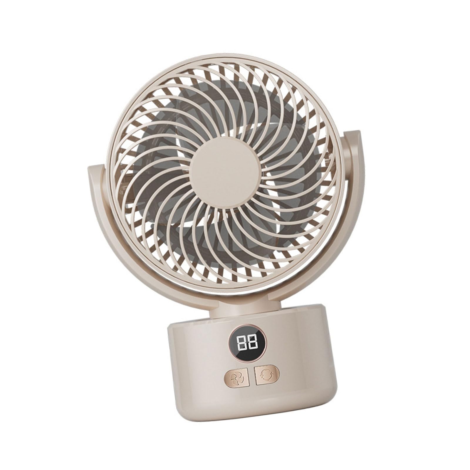 TAZIZI Digital Display Camping Fan 3600mAh Rechargeable Battery USB Power Tripod Base Portable Cooling Solution for USB Powered Portable Fan Tripod