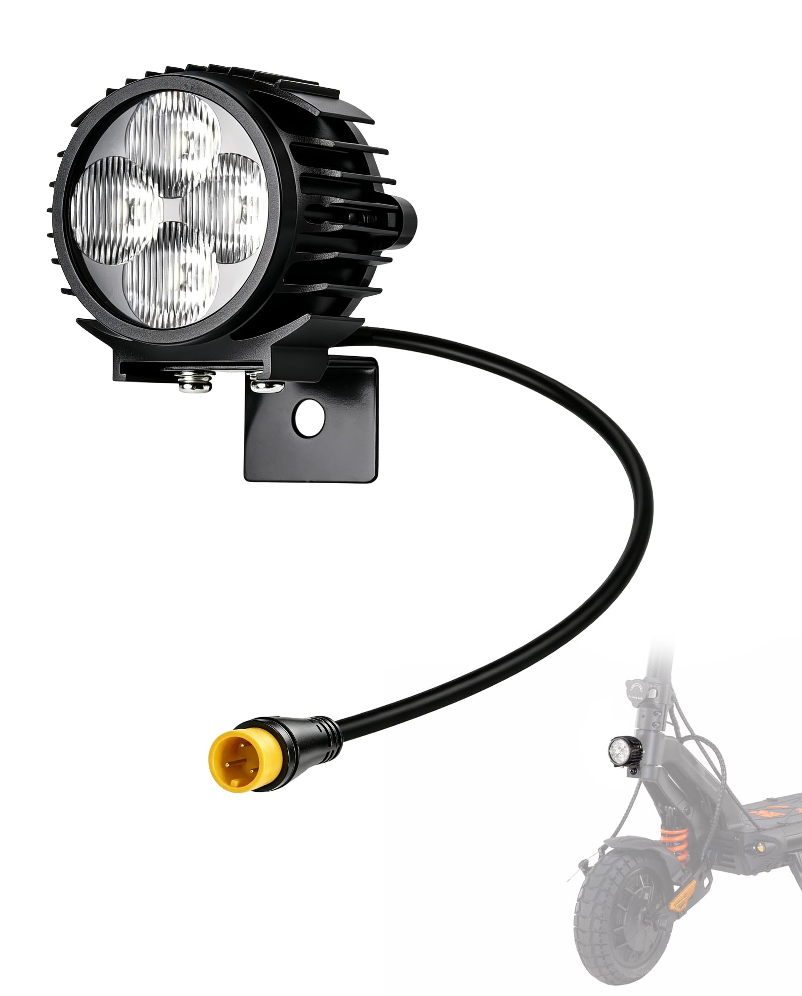 Phare avant LED ultra-lumineux compatible avec Kukirin G2 Master Kickscooter– Lampe de sécurité étanche et résistante aux chocs pour la conduite de nuit – Accessoire d'origine