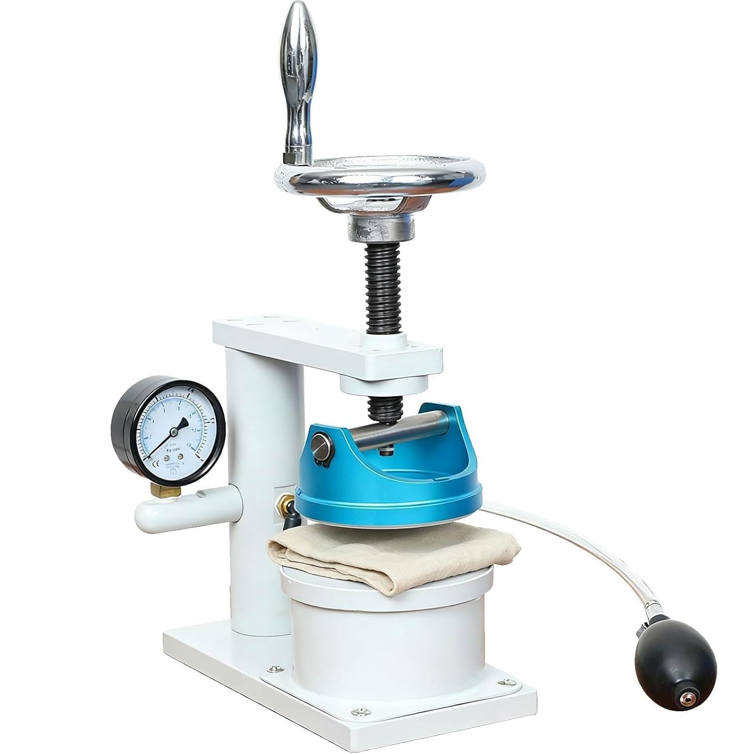 HiJiuAn Manual Waterproof Textile Testing Machine, Pressure Range 0.01-0.1 Mpa, Working Area 78.5cm², Textile Fabric Hydrostatic Pressure Tester, For Testing Plastic Bags, Garments, Tents, Raincoats