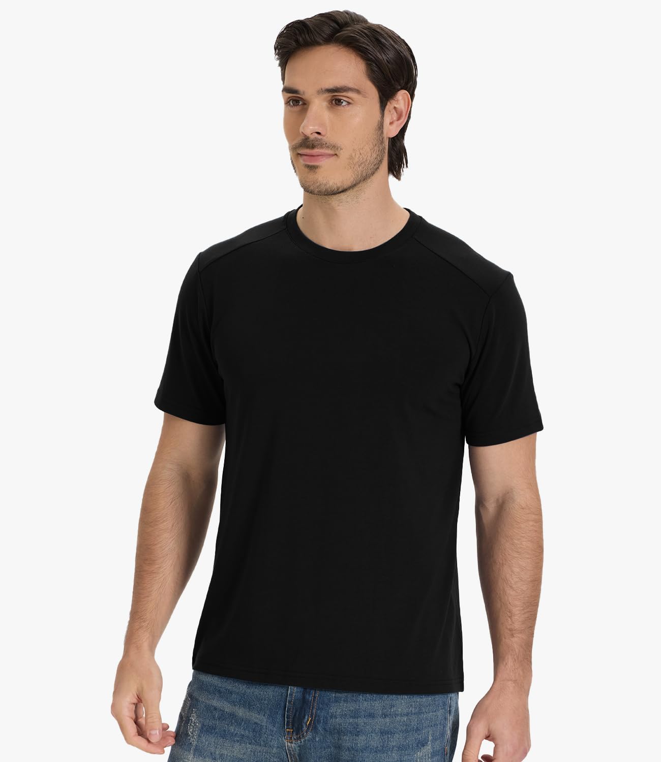 BAMBOO COOL Men's T-Shirts Short Sleeve Heavyweight Crew Neck T Shirt for Men Moisture Wicking Casual Tees - Image 2