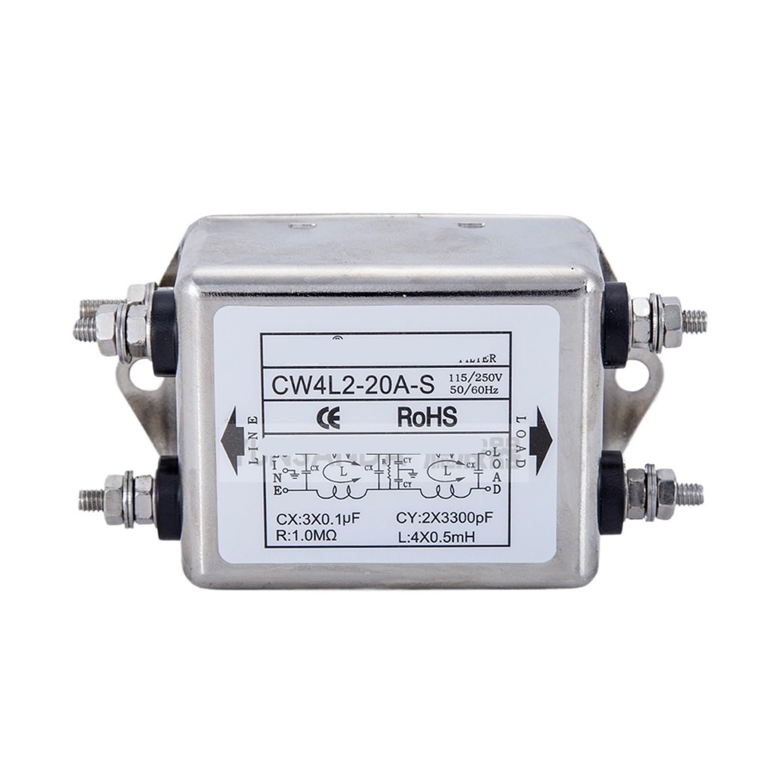 JJHQOKYNA Single-phase AC power filter 220v isolator bipolar anti-interference CW4L2-20A-S(CW4L2-20A -S)