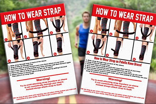 Athledict Knee Brace Compression Sleeve With Strap For Best Support & Pain Relief For Meniscus Tear, Arthritis, Running, Basketball, Mcl, Jogging And Recovery For Men & Women (Black, Medium) #TOP3