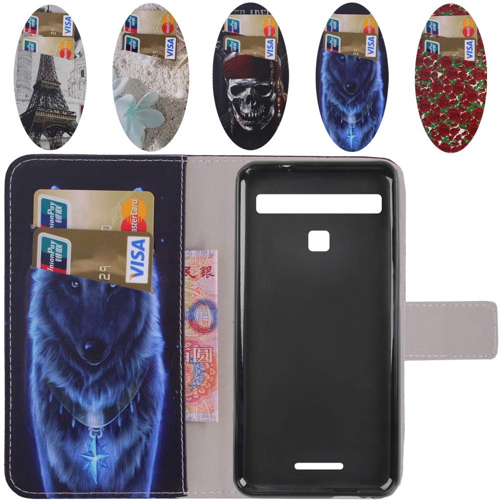 TienJueShi Blu Premium Retro Stand Portafoglio TPU Silicone Caso per TCL 10 PRO 6.47 inch in Pelle Case Copertina Custodia Protettiva Cover