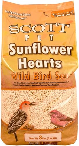 Miniatura 2 de Scott Pet Sunflower HeartsChips 82072 - Alimento gourmet para pájaros silvestres con frutos secos y frutas, 5 libras