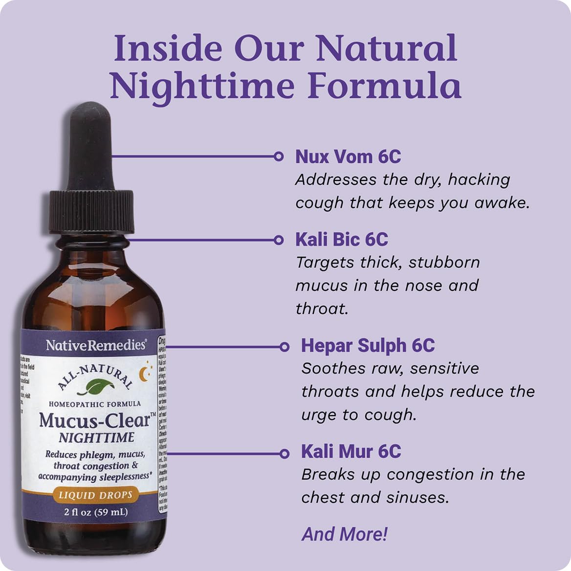 Native Remedies Mucus-Clear ComboPack - Mucus Relief - 4 Fl Oz, 2 Pack — Amazon image 5