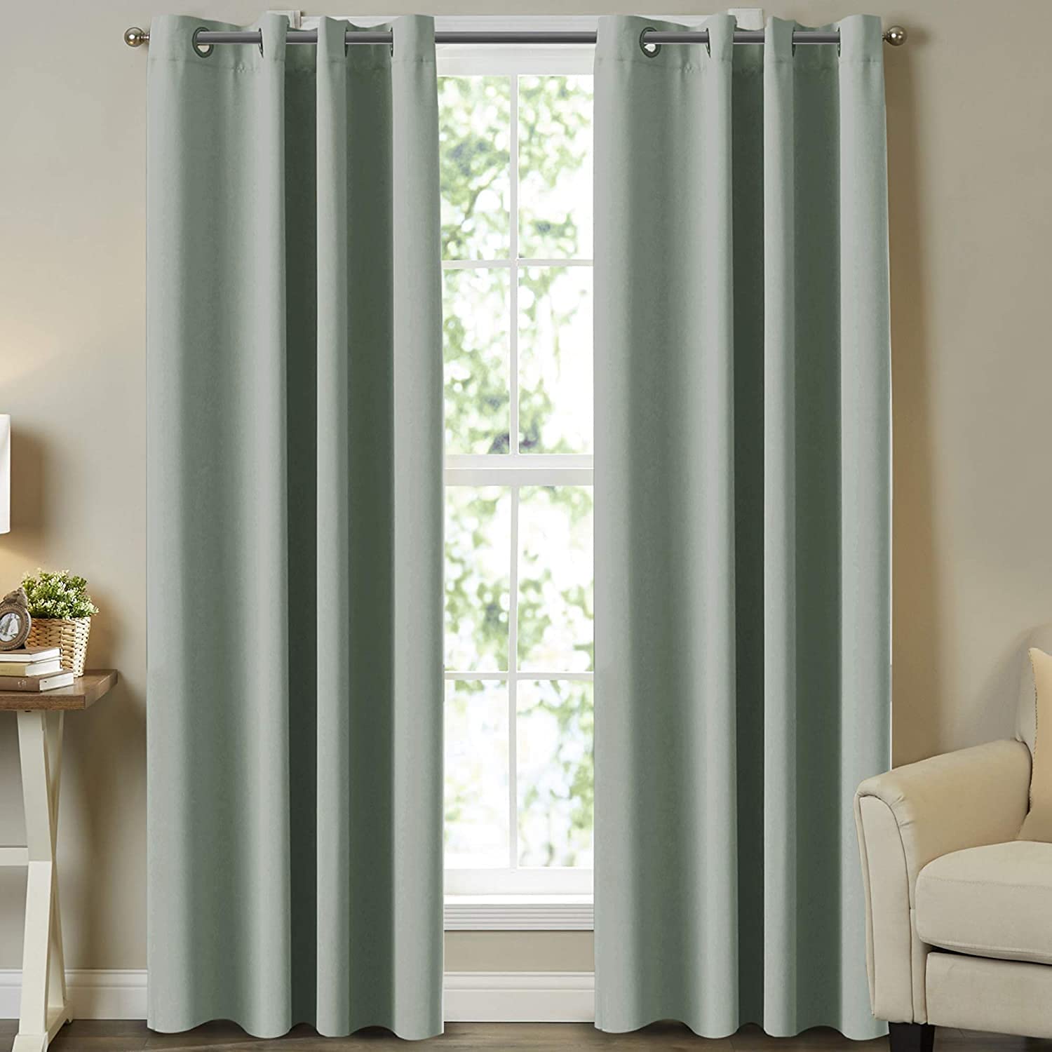 Cortinas Para Cuartos Precios Cortina De Puerta Con Ojales - Verde (1.80x1.50m) - Térmica, Opaca Y Multiusos Para Salón/cocina Cortinas Para Puerta Lateral