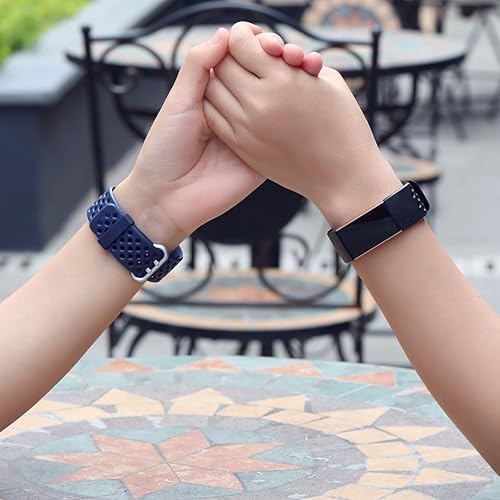 Vista 10 de Wepro - Correas de repuesto para bandas, impermeable, con orificios, transpirable, pequeña y grande, para mujeres y hombres, Negro