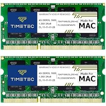 Timetec 8GB KIT2x4GB Compatible for Apple DDR3L 1600MHz for Mac Book Pro Early/Late 2011,Mid 2012, iMacMid 2011,Late 2012,Early/Late 2013,Late 2014,Mid 2015, Mac MiniMid 2011,Late 2012 MAC RAM