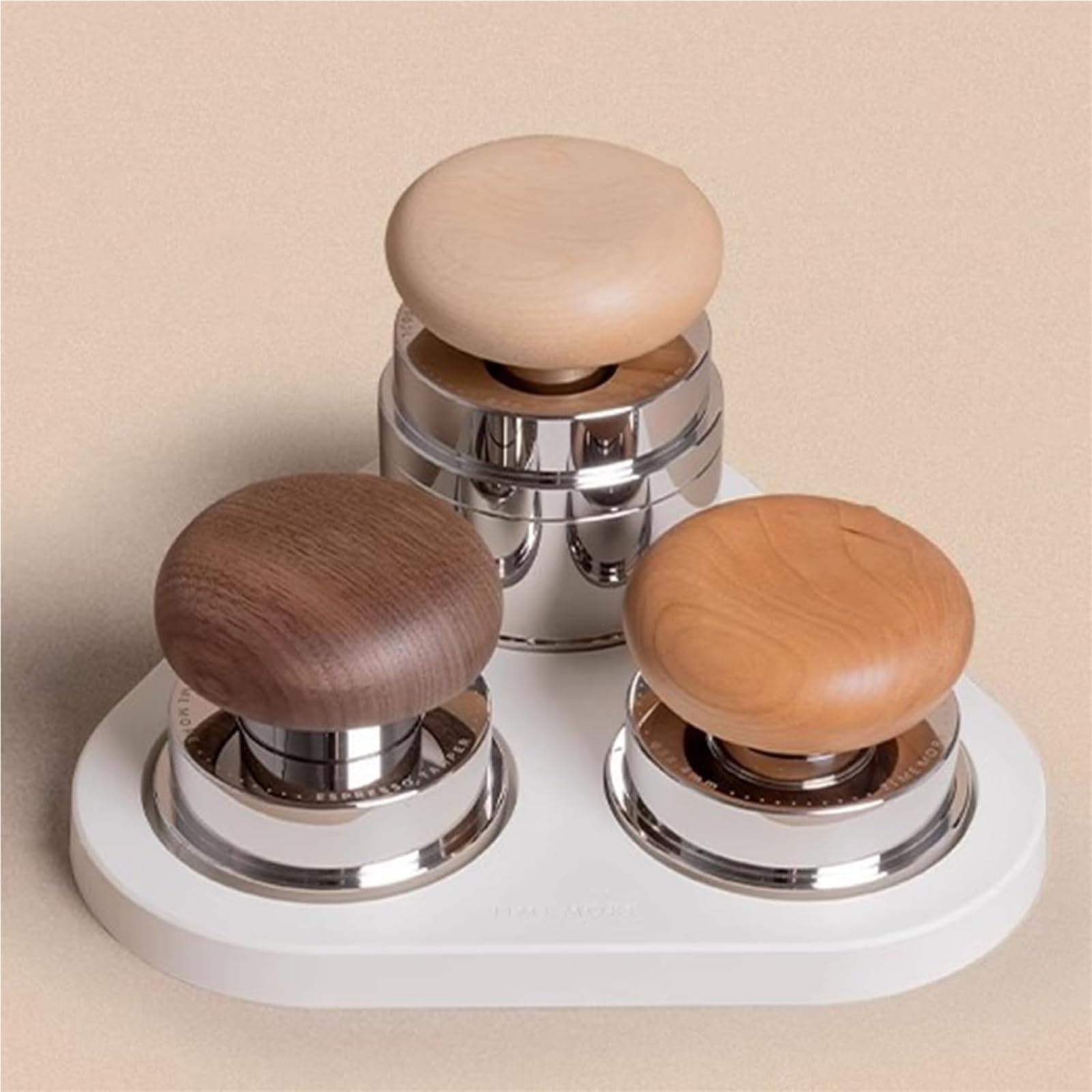 Juego de prensador de café de acero inoxidable con herramienta de distribución agitador, nivelador distribuidor con resorte, fijación magnética para accesorios de cafetera