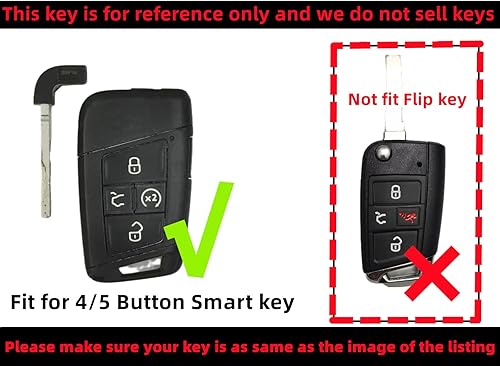 Miniatura 3 de Funda de goma de silicona para llavero compatible con VW Volkswagen Atlas Golf Alltrack Jetta Passat Tiguan Taos 2018-2025 (no para llaves con