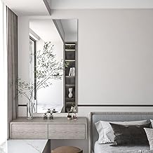 Frameless Wall Mirror Crystal Mirror Bathroom Mirror Polished Edge with Fixing in 5 mm Thickness (180 x 80 cm)