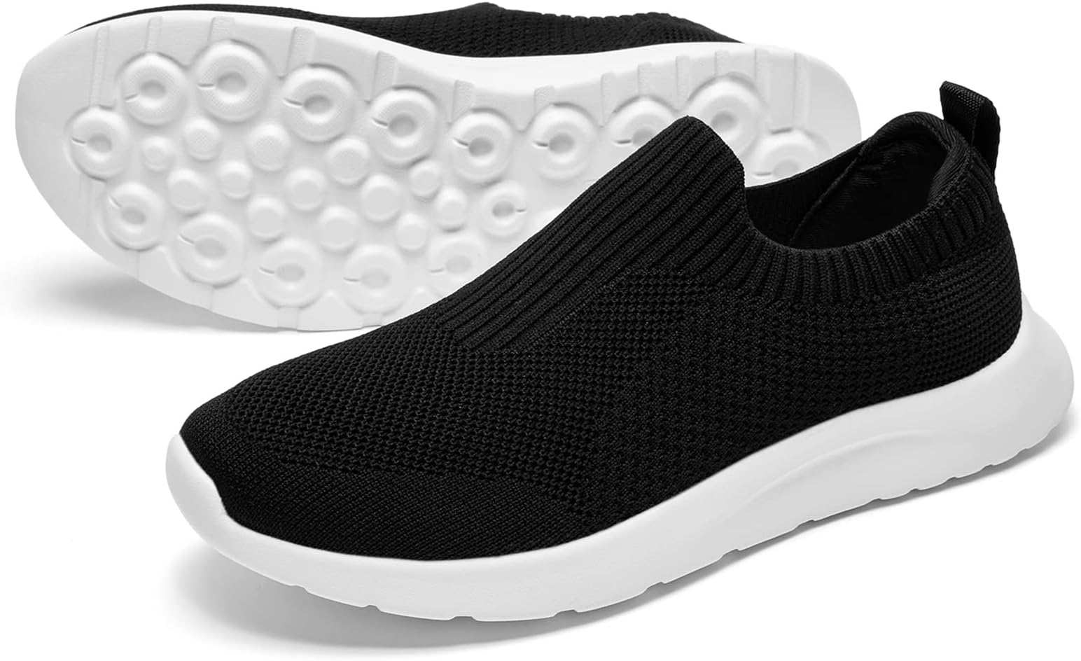 ZefaniWomen's Slip On Shoes, Stretch Knit Walking Shoes, Comfort Sneaker for Work, Travel, Commute