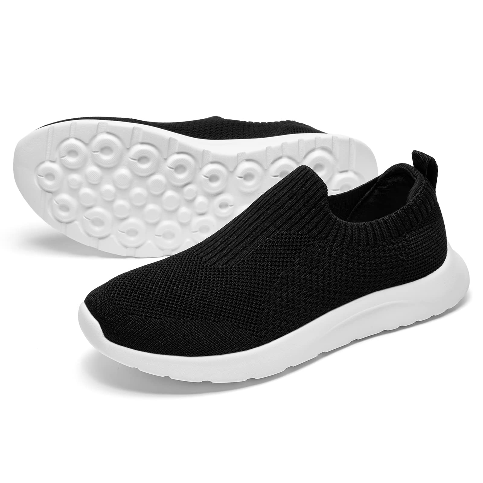 ZefaniWomen's Slip On Shoes, Stretch Knit Walking Shoes, Comfort Sneaker for Work, Travel, Commute