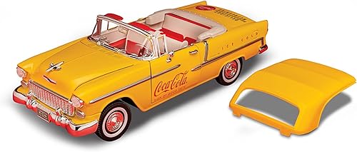 The Hamilton Collection Coca de 1955 exclusivo 1:18 Coca Bel Air Diecast Car con logotipos y gráficos oficiales de Coca-Cola apropiados para la