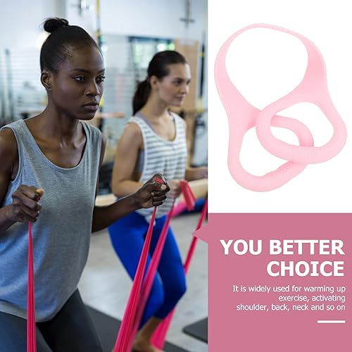 Miniatura 2 de Veemoon Bandas elásticas de fitness con asa de resistencia elástica para ejercicio, bandas de entrenamiento para el hogar, color rosa