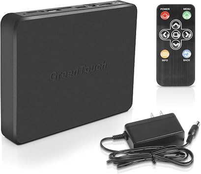 Green Touch RK3368 Industrial Android 5.1 TV Box 4k HD Display 1GB RAM 16GB ROM Support 2.4GHz WiFi Built-in Bluetooth with Android tv Box IR Remote Control