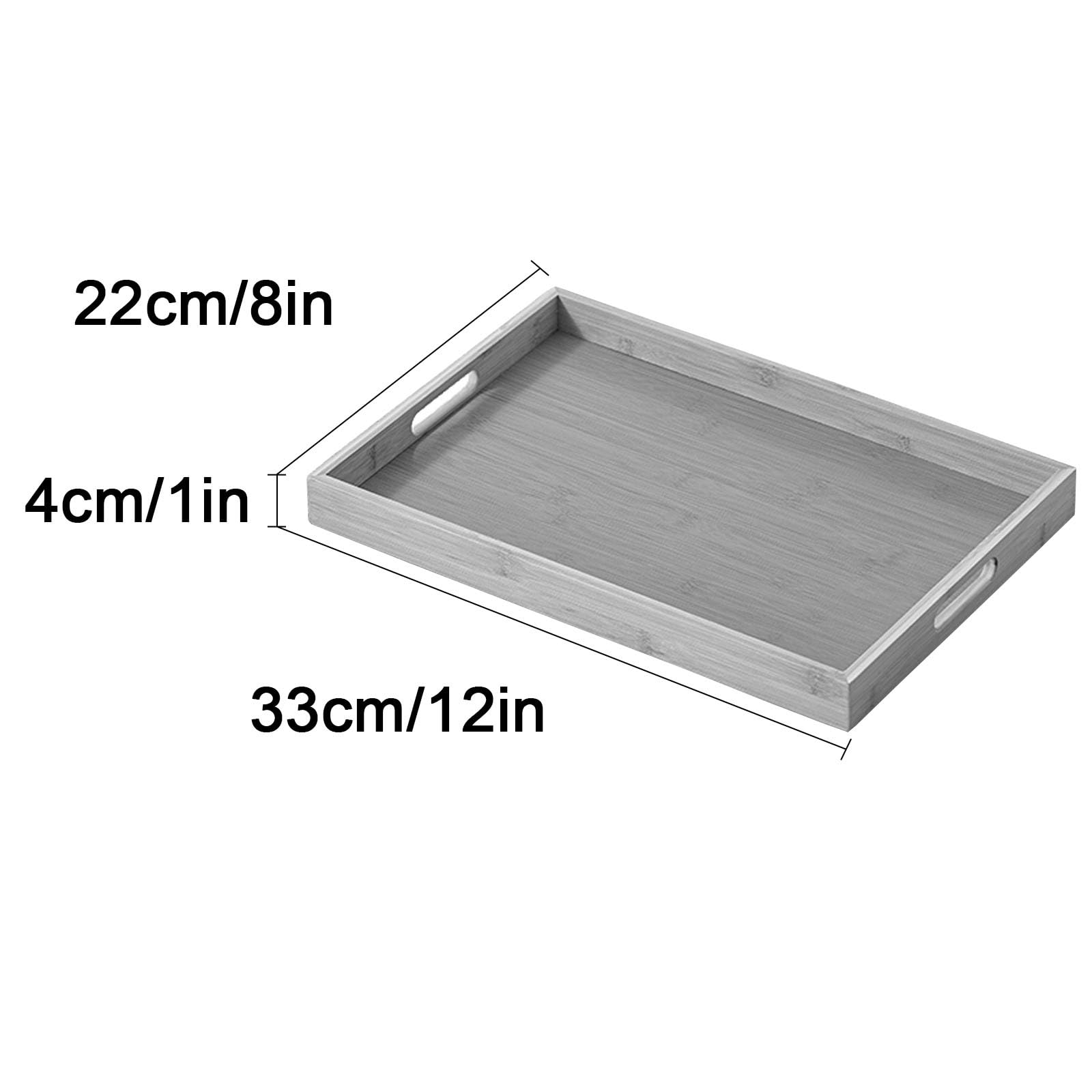 Bandejas de Madera, Bandejas para Servir Comida para Desayunos en la Cama, Almuerzos, Cenas, Aperitivos, Patios, Mesas de Centro, Barbacoas y Fiestas(Yellow,33cmx22cmx4cm)