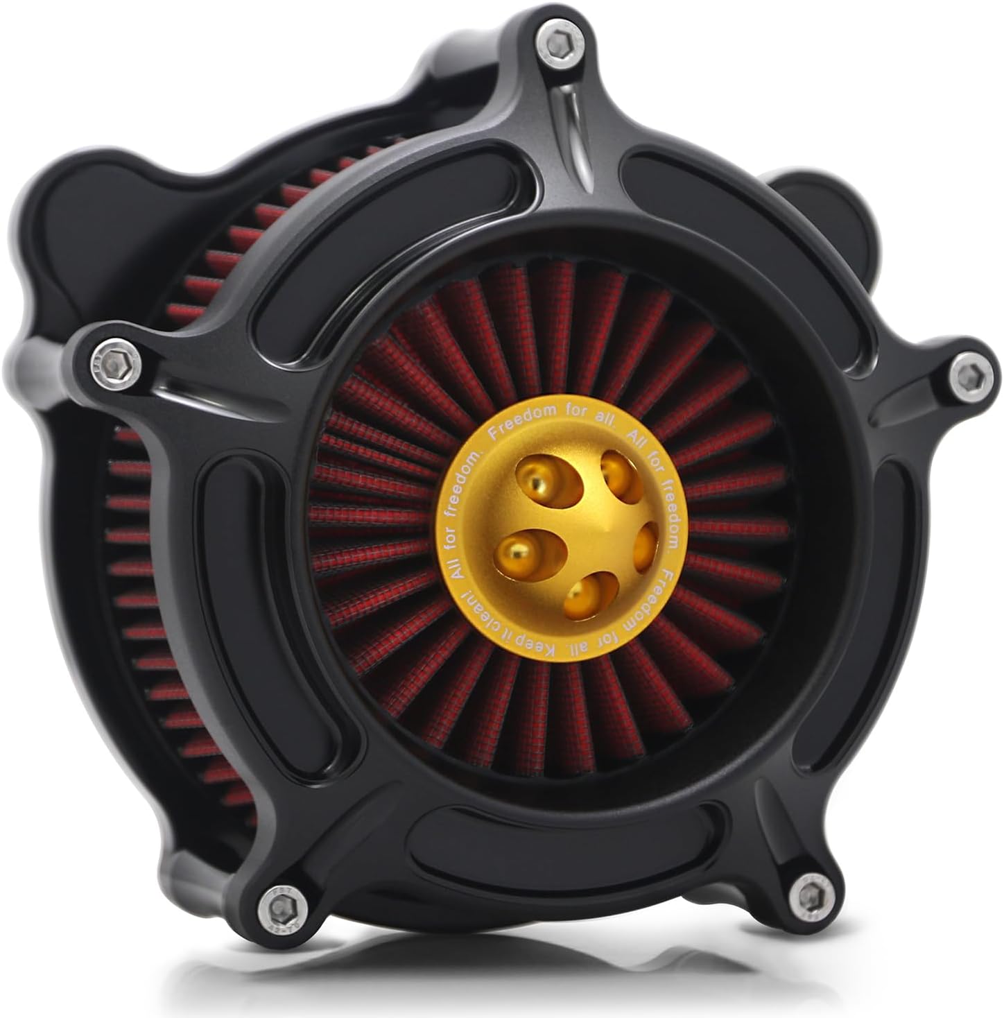 For harley davidson Sportster Air Cleaner filter street road glide M8 softail dyna 103 107 air intake Road King touring (OPS Black - Red -Gold spike, Model B : Softail 93-15,Touring 00-07)
