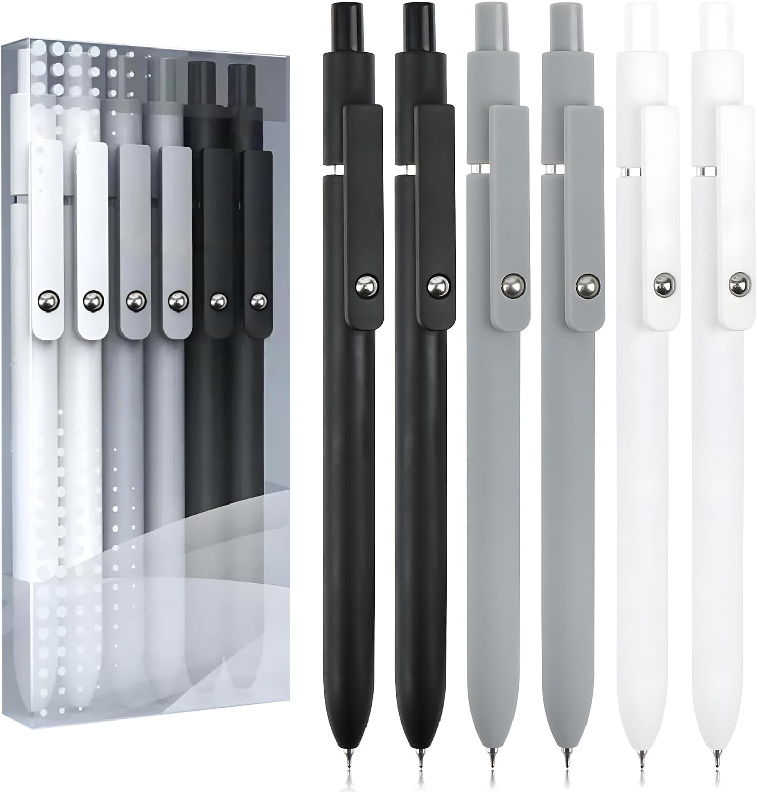 KAPASKI Gel Pens, 5 Pcs 0.5mm Japanese Black Ink Pens Fine Point Smooth ...