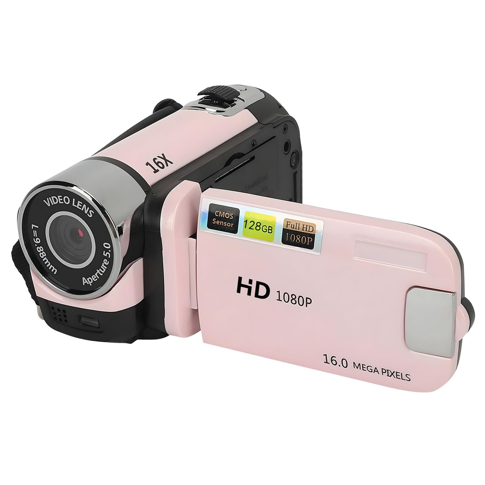 Mjaie 16MP 720P Camcorder Thin Portable for Travel Family Adventures Full Resolution Travel Video Register-picture-17