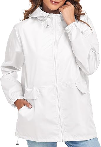 Miniatura 2 de Chubasquero ligero para mujer, impermeable, plegable, para exteriores, resistente al viento, chaqueta de lluvia activa S-XXL