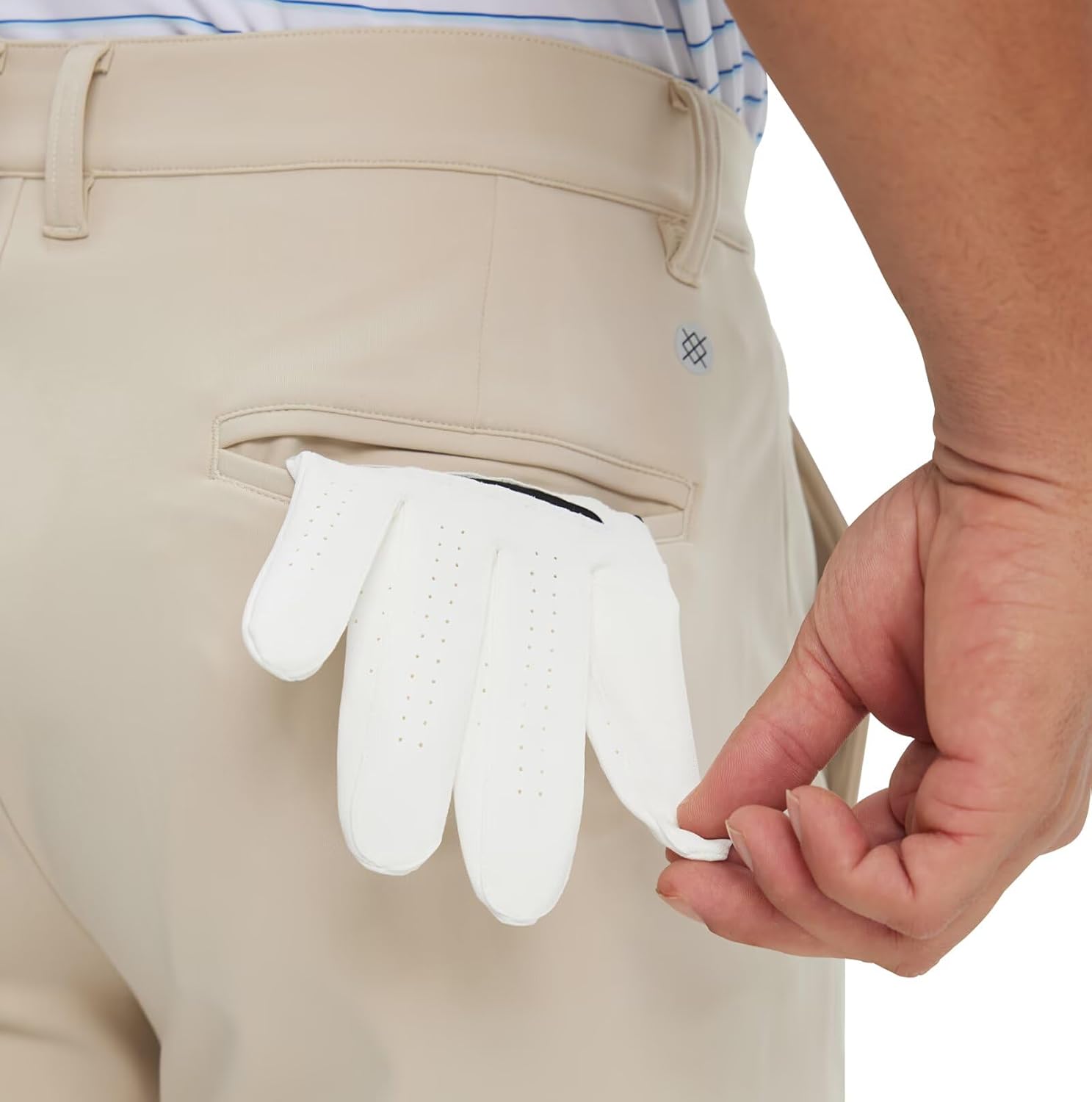 M MAELREG Golf Fleece Lined Pants Men Lightweight Water-Resistant Casual Flat Front Workout Hiking Winter Dress Pants for Men - Image 5