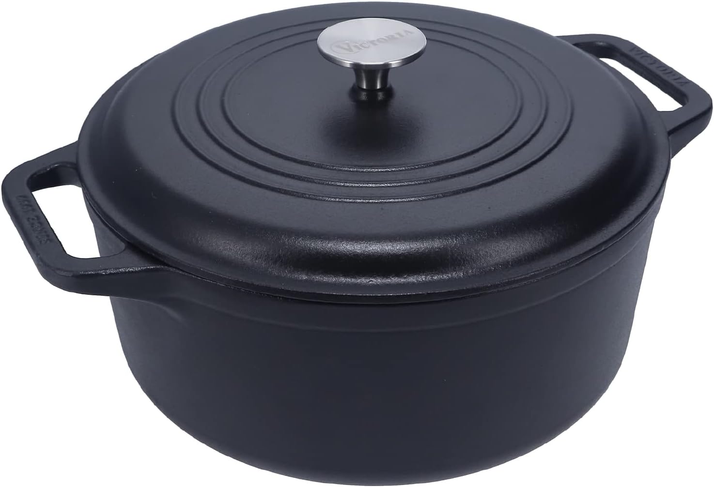 Buy Victoria 6Quart CastIron Dutch Oven with Lid and Dual Loop