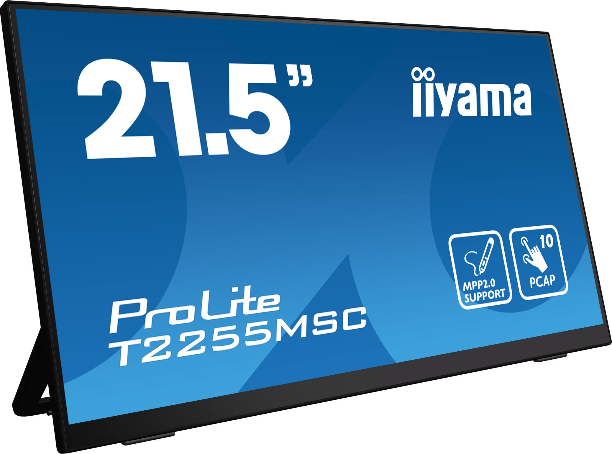 iiyama Prolite T2255MSC-B1 45,5cm 21,5" IPS LED Monitor Full-HD 10 Punkt Multitouch kapazitiv HDMI DP USB3.0 7H MPP2.0 schwarz