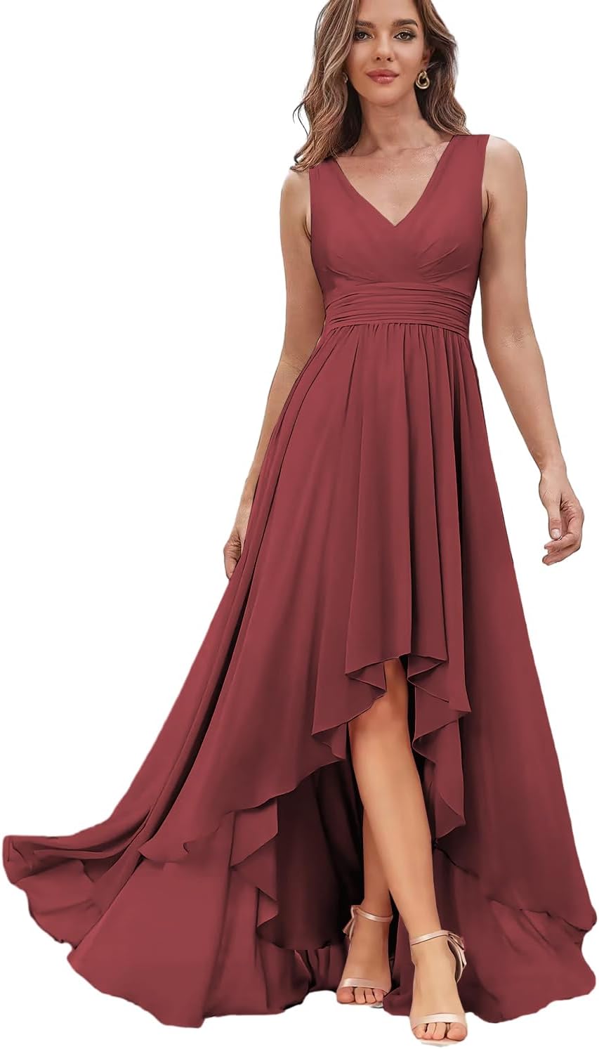 Chiffon Bridesmaid Dresses for Wedding High Low Kuwait Ubuy