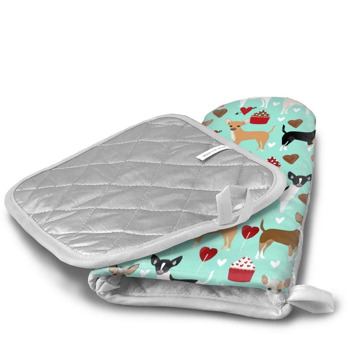 Chihuahua-Ofenhandschuhe & Topflappen-Set – Hitzebeständig, Witziges Design, Perfekt Als Geschenk