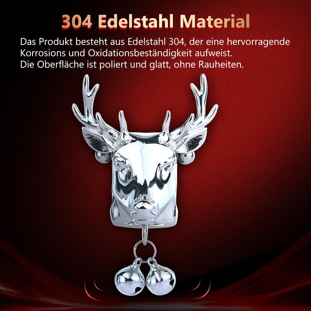 Monster Nippelklemmen mit Glöckchen Brustklemmen Edelstahl Tier Hirsch Brustschmuck Verstellbare Brustwarzenkette Fetisch-Nippel Klemmen BDSM Brust Stimulator Sexspielzeug für Männer Frauen