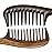 Louise Maelys 2pcs Wooden Wide Tooth Comb for Curly Thick Hair Anti-Static Black & Green Sandalwood Detangler Hair Comb for Women Men
