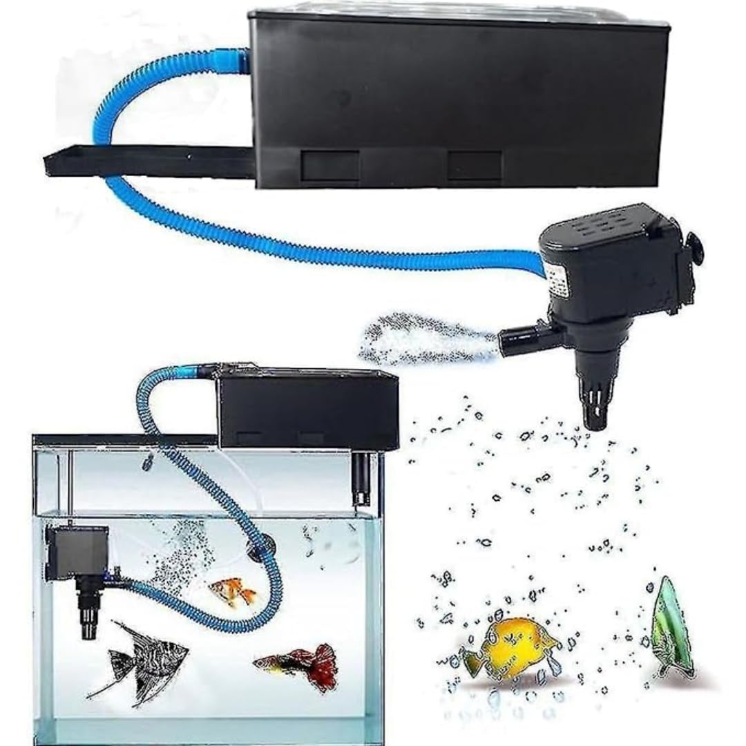 KSH Store - 3 in 1 Multi Functions Aquarium Top Filter with Free 2 BIO-LOGICALFILTER Spong and Non Return Valve,12w/800l/H (Suitable for 30 CM - 45 CM Aquarium Fish Tank) (B0CG2J1FGL) Amazon Price History, Amazon Price Tracker