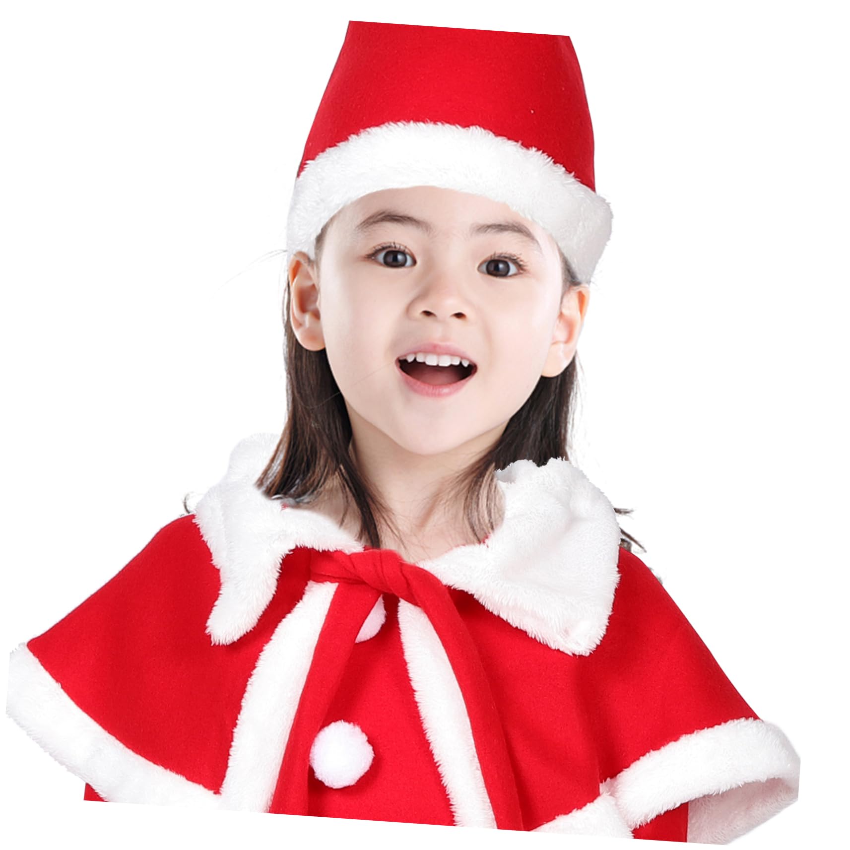 VALICLUD Costume da Babbo Natale per bambina Outfit di Natale natalizio Natale vestirsi Abito di Natale vestiti di natale Poliestere (poliestere) rosso