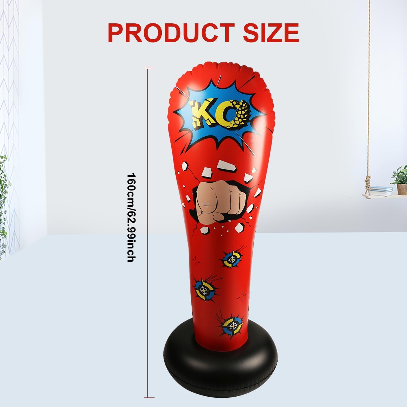 Felfújható ütőzsák részletei és felépítése