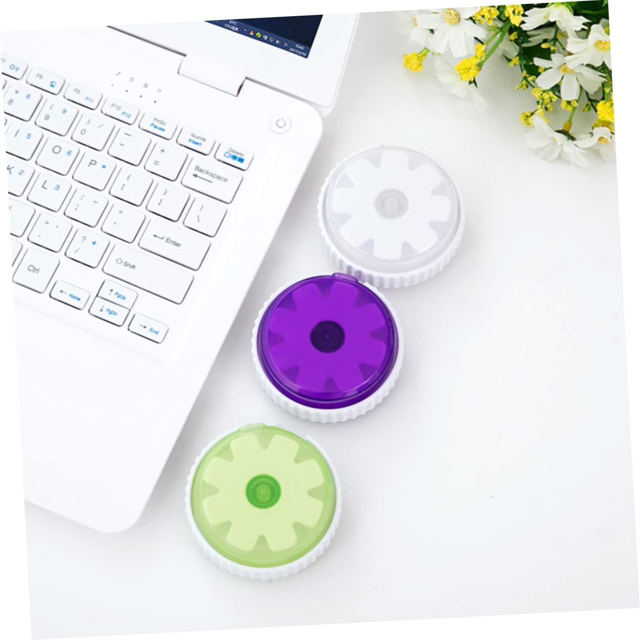 HOMSFOU Mobile Phone Data Cable Winder Small Portable Cord Organizer Box Lightweight Cable Storage Reel for Desk Travel Earbuds Charger Management
