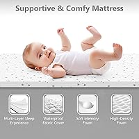 Vista 3 de BIUSIKAN Moisés de bebé 3 en 1, moisés mecedora para dormir junto a la cama con colchón cómodo y malla transpirable, 6 alturas ajustables y ruedas