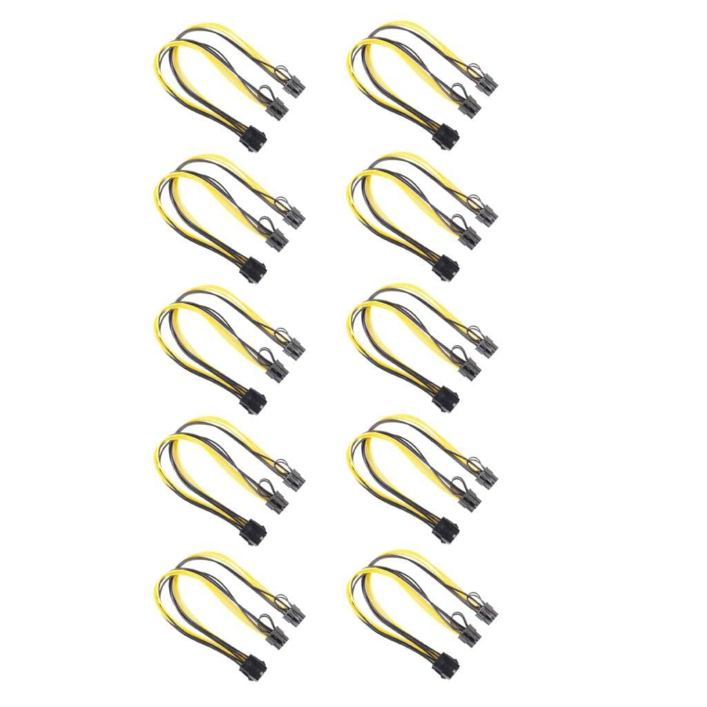 10 Pieces 8 Pin To 2X 8 Pin (6+2) Pci Express Power Adapter Y-Splitter Cable Plastic + Metal Computers/Tablets & Networking | Computer Cables & Connectors | Power Cables & Connectors-image-17