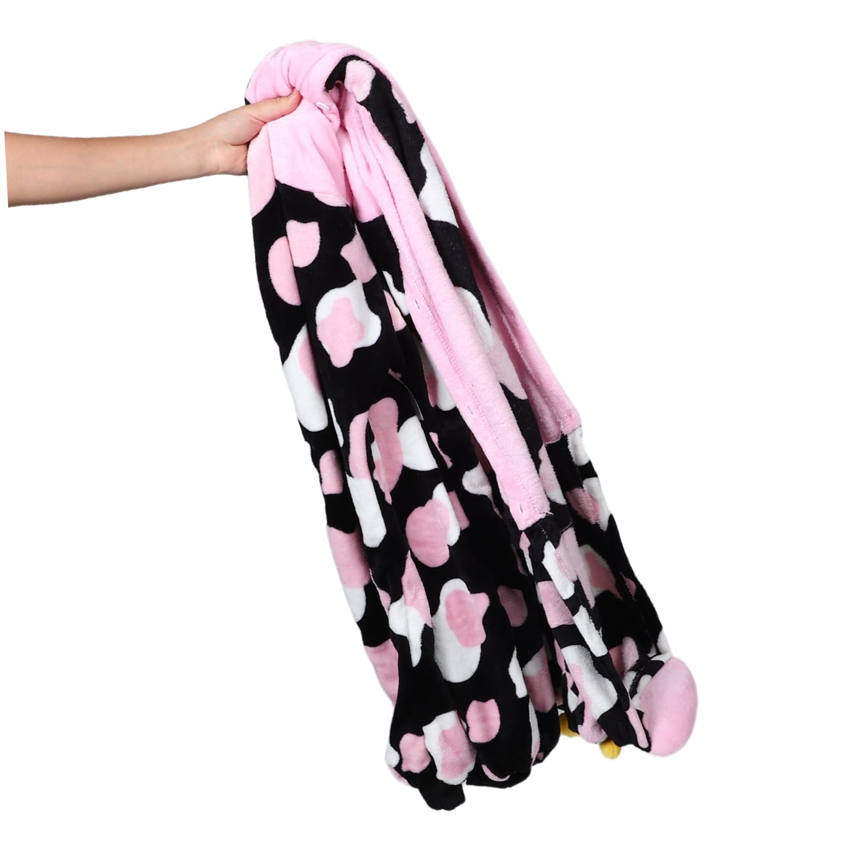 PACKOVE Pijama de Vaca Estampado Pijama para Adultos Disfraz de Fiesta de Criaturas Ropa de Dormir de Disfraz de Halloween para Actuaciones Escenario Talla XL