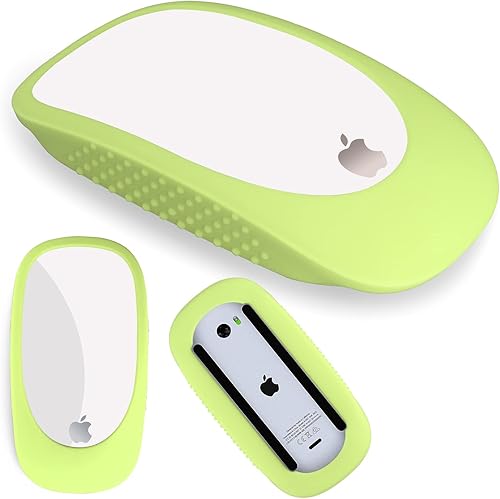 Protector de silicona para Apple Magic Mouse, iMac Mouse Cover Case - Anti-caída, verde brillante