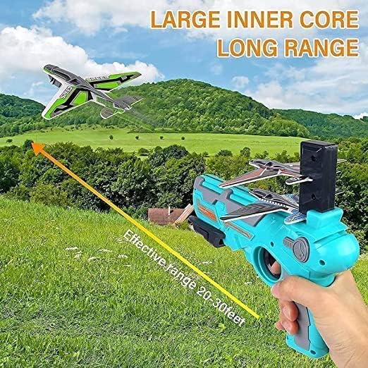 Image of Airplane Launcher Gun Toy for Kids, Multicolor