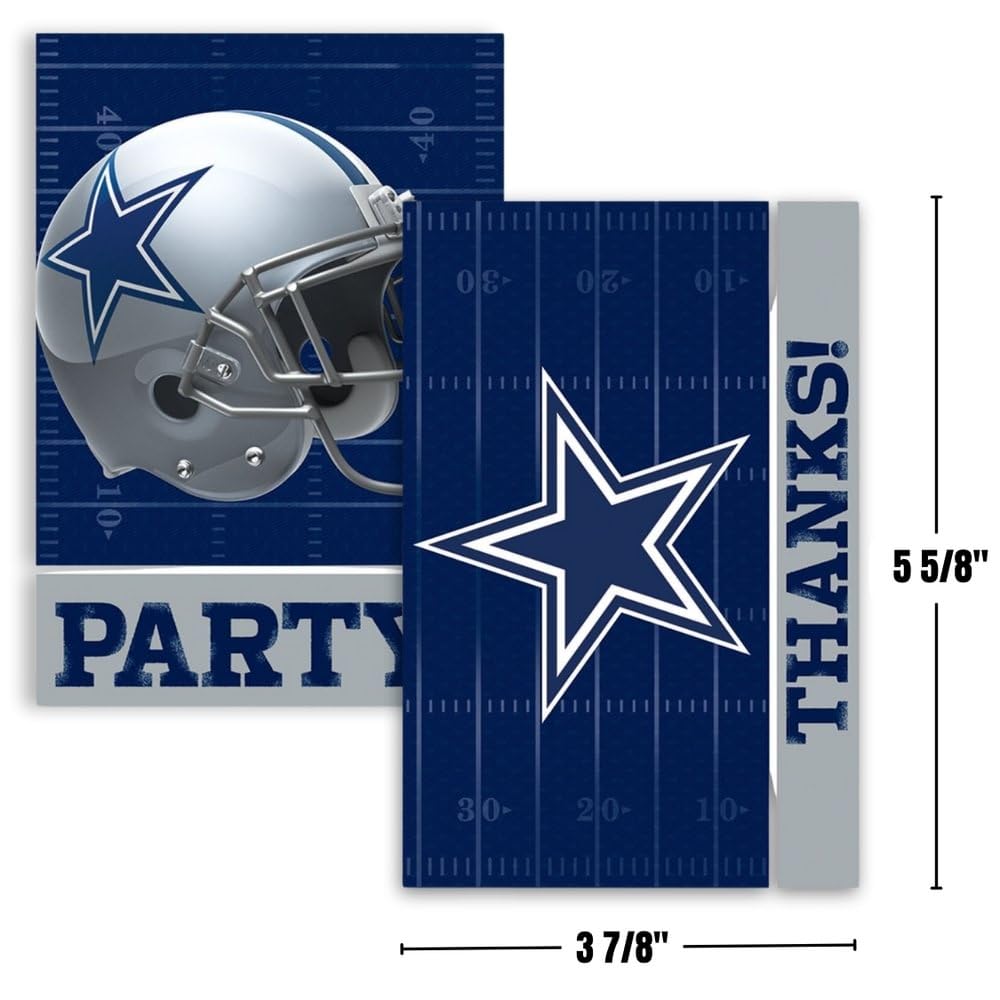 amazon-com-dallas-cowboys-invitations-thank-you-card-sets-3-88-x-5-63-premium-multicolor-cardstock-eye-catching-designs-perfect-for-game-day-celebrations-cowboys-fan-gatherings-pack-of-16 for Free Printable Dallas Cowboys Birthday Invitations Amazon.com: Dallas Cowboys Invitations & Thank You Card Sets (3.88