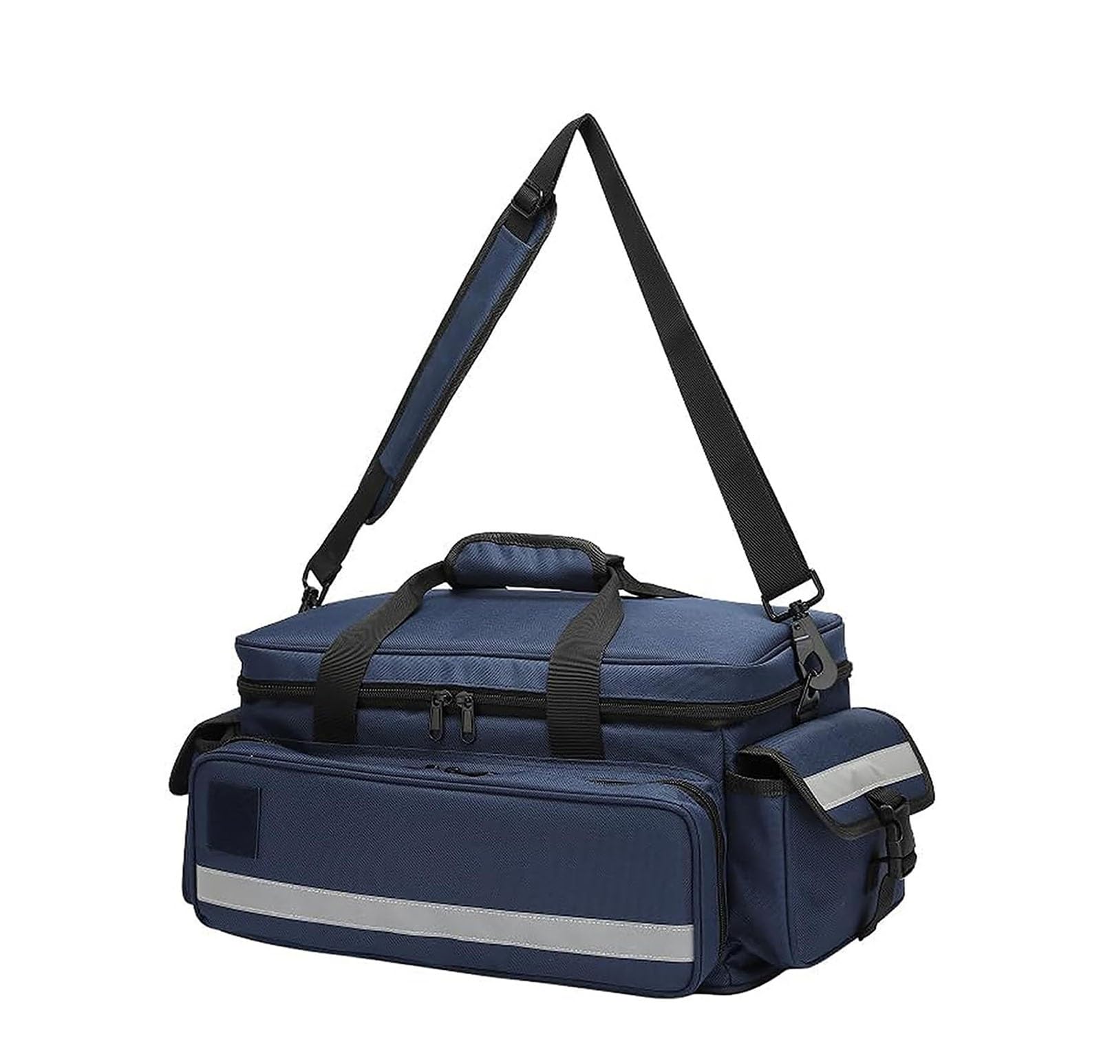 Erste Hilfe Tasche leer, Notfalltasche mit Schultergurt | Für Sauerstoffflasche, für Rettungssanitäter, Rettungsdienst, Pflegekräfte, Rettungsassistenten, häusliche Pflege(Blue)