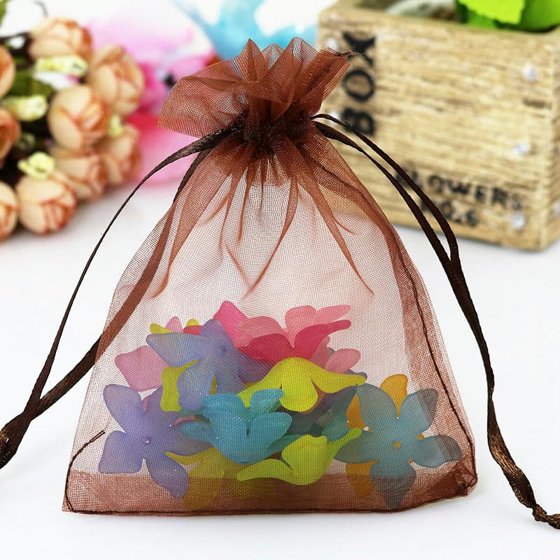 KOMBIUDA 100pezzi Sacchetti Organza Coulisse Per e Borse Decorative Per
