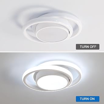 Comely LED Ceiling Lights, Modern LED Ceiling Lights 32W 2350LM, Cool White 6500K, Round Ceiling Lighting for Bedroom Hallway Balcony Corridor (White) (Dia 27cm) [Energy Class E]