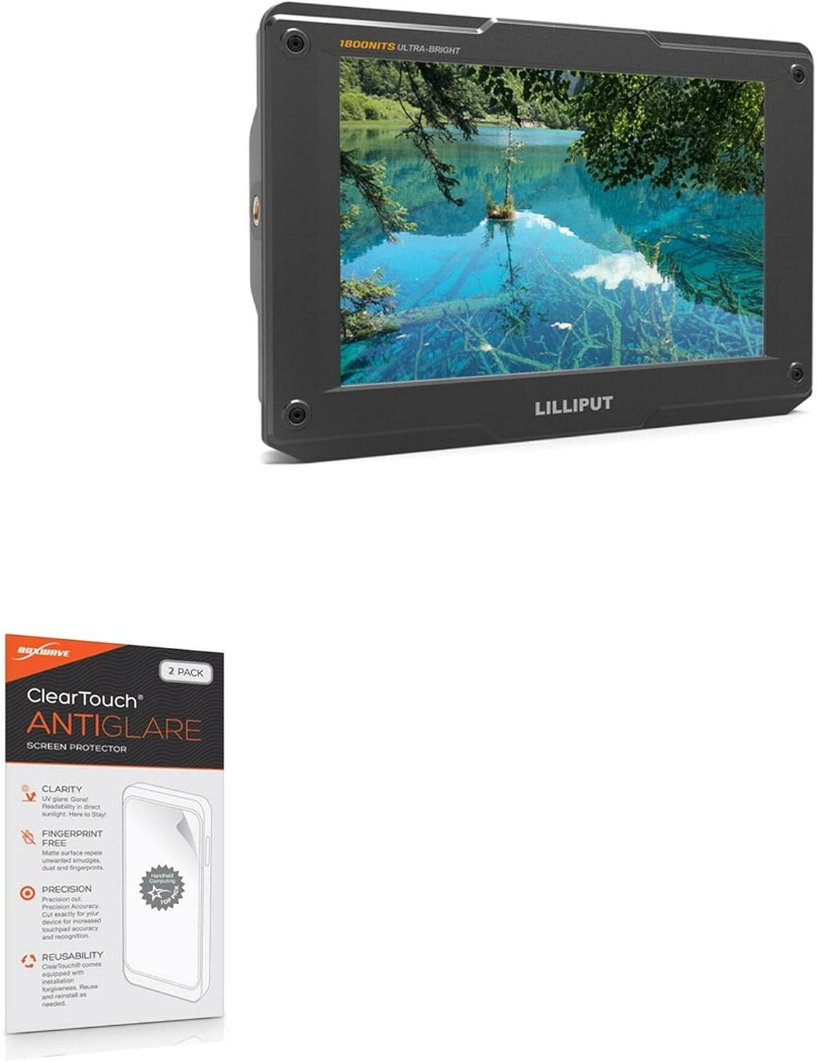 BoxWave Screen Protector Compatible with Lilliput H7 - ClearTouch Anti-Glare (2-Pack), Anti-Fingerprint Matte Film Skin