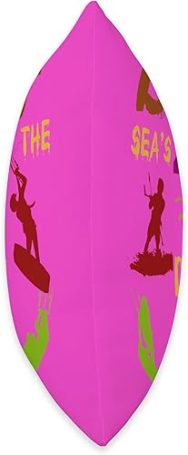 Miniatura 2 de Kitesurfer Silhouette Pattern with Seas The Day Quote 3 Throw Pillow, 16x16, Multicolor